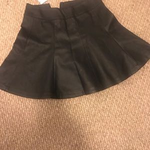 Faux leather skirt